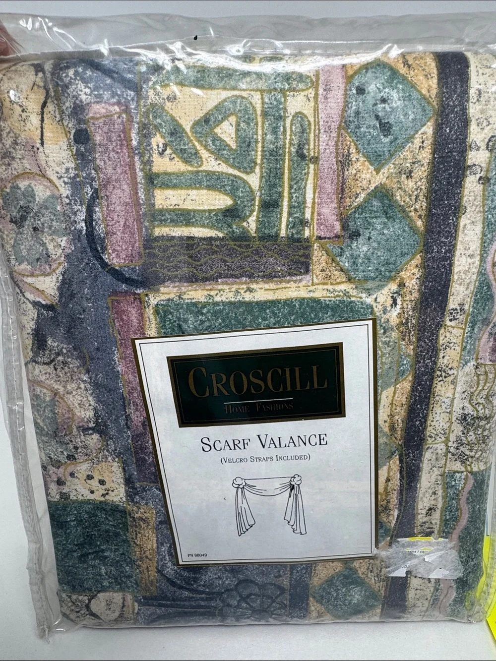 CROSCILL SCARF VALANCE WINDOW TREATMENT STRAPS INCLUDED 43